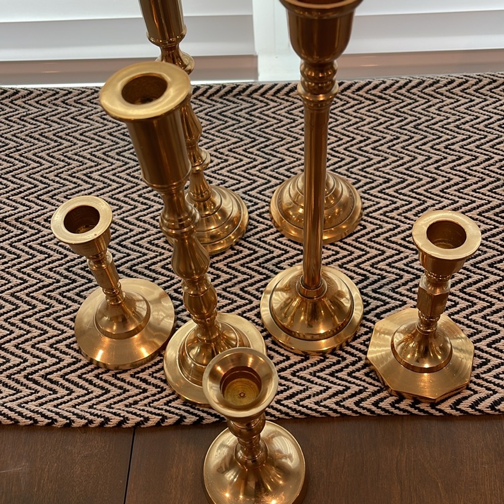 Brass candlesticks